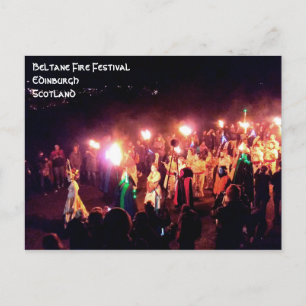 Beltane Fire Festival Procession of the May Queen Postcard