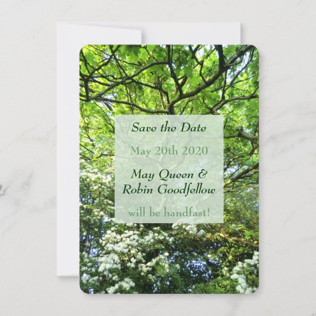 Beltane Pagan Handfasting Enregistrer la carte Dat (Devant)