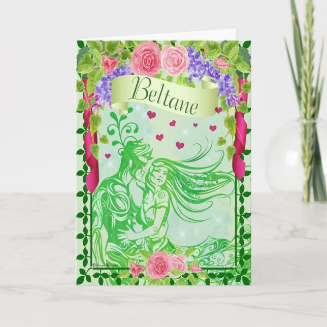 Beltane Sabbat Pagan Greeting Card (Front)