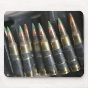 Belted bullets for an M-249 squad automatic wea Mouse Pad