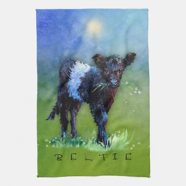 Belted Gallaway “Beltie” Kitchen Towel (Vertical)