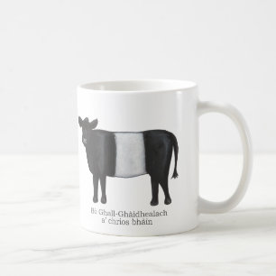 Belted Galloway cow in Scottish Gaelic Coffee Mug