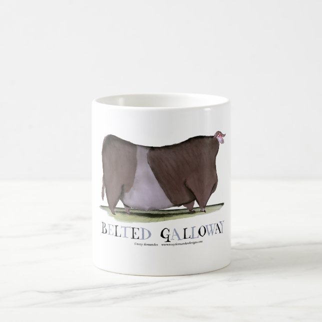 belted galloway cow , tony fernandes coffee mug (Center)