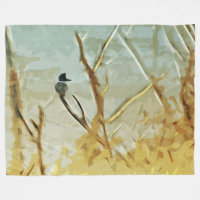 Belted Kingfisher at Rivers Edge Abstract