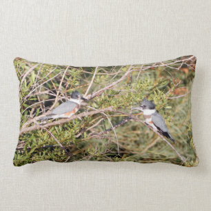 Belted Kingfisher Lumbar Pillow