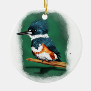 Belted Kingfisher Ornament 