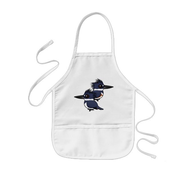Belted Kingfisher pair Kids Apron (Front)