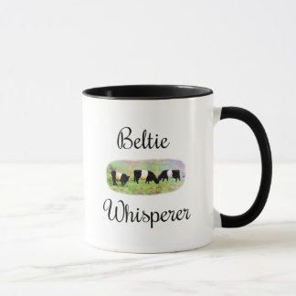 Beltie Whisperer Belted Galloway Cattle Funny Cows Mug