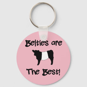 Belties are the Best Gorgeous Belted Galloway Cow Keychain