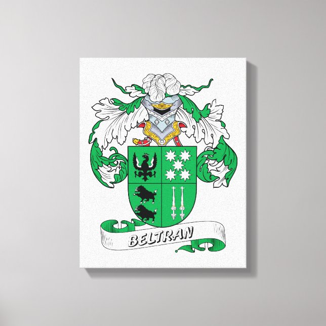 Beltran Family Crest Canvas Print (Front)