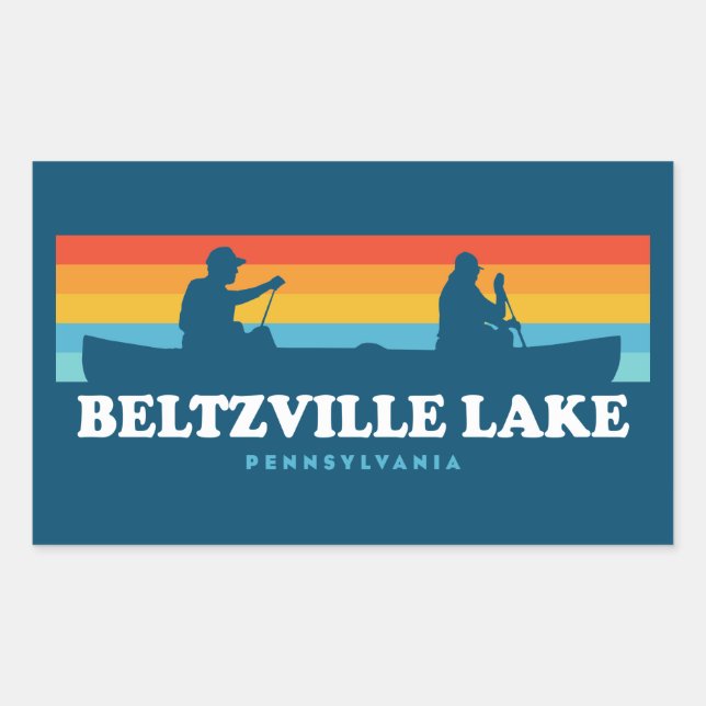 Beltzville Lake Pennsylvania Canoe Sticker (Front)