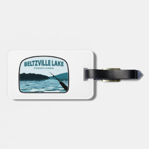 Beltzville Lake Pennsylvania Fishing Rod Luggage Tag