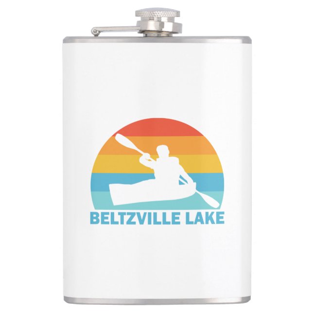 Beltzville Lake Pennsylvania Kayak Hip Flask (Front)