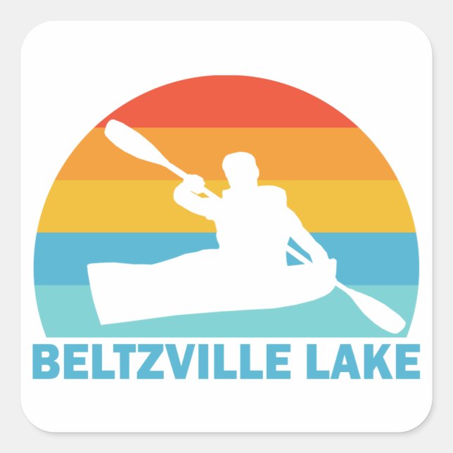 Beltzville Lake Pennsylvania Kayak Square Sticker (Front)
