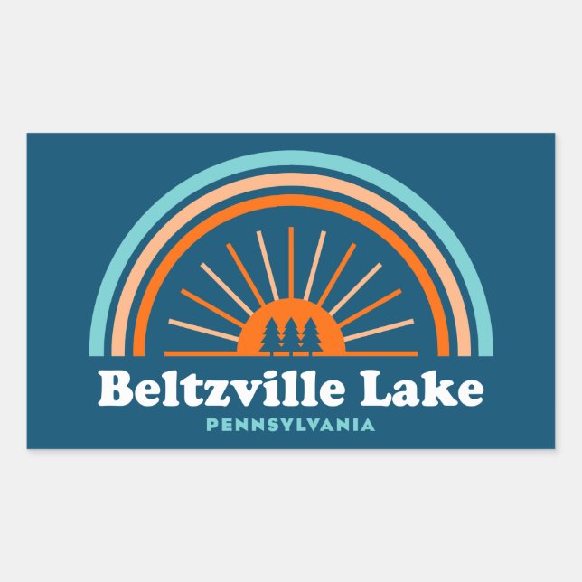 Beltzville Lake Pennsylvania Rainbow Sticker (Front)