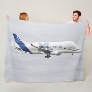 BELUGA AIRPLANE FLEECE BLANKET