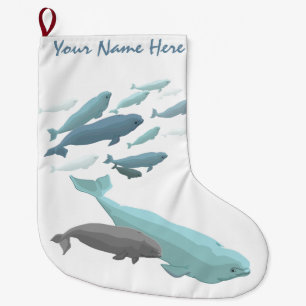 Beluga Christmas Stocking Personalize Beluga Whale