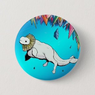 Beluga Lion 2 Inch Round Button