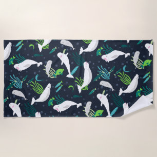 Beluga Party Beach Towel