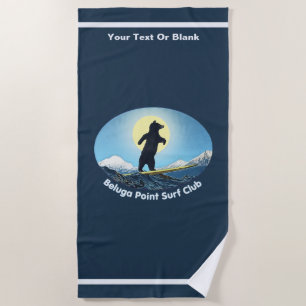 Beluga Point Surf Club Beach Towel