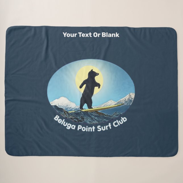 Beluga Point Surf Club Sherpa Blanket (Front (Horizontal))