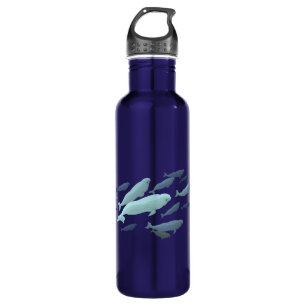 Beluga Whale Art Marine Life 710 Ml Water Bottle