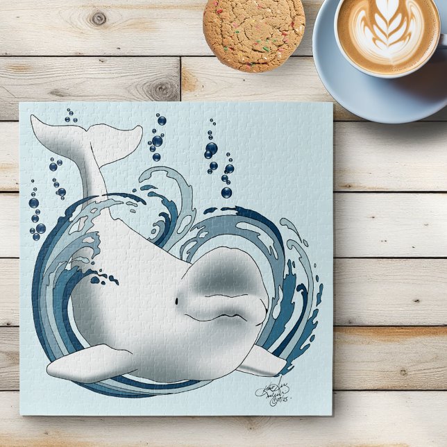 Beluga Whale Blue Jigsaw Puzzle (Creator Uploaded)