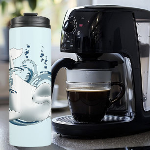 Beluga Whale Blue Thermal Tumbler
