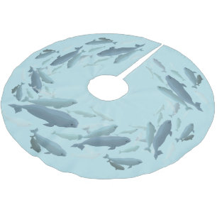 Beluga Whale Christmas Tree Skirt Whale Tree Skirt
