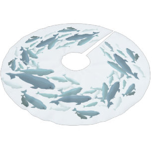 Beluga Whale Christmas Tree Skirt Whale Tree Skirt