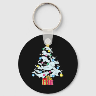 Beluga Whale Christmas Tree Whales Christmas Keychain