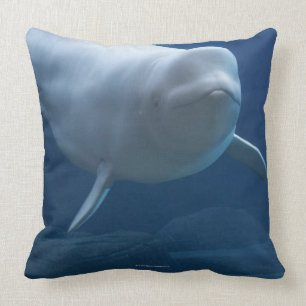 Beluga whale (Delphinapterus leucas) Throw Pillow