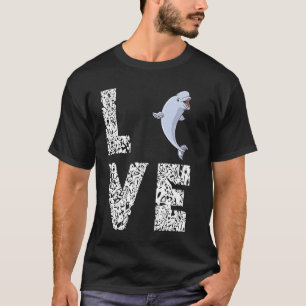 Beluga Whale Love Leopard White Whale Arctic Ocean T-Shirt
