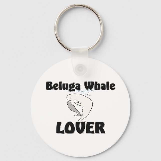 Beluga Whale Lover Keychain (Front)