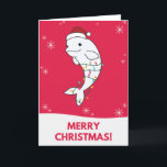 Beluga Whale Merry Christmas Winter Animals Whales Holiday Card<br><div class="desc">The beluga whale on Christmas with fairy lights. Funny animals with gifts and snow for the holidays. Also funny for Christmas in July. Belugas are cute animals and perfect for Christmas.</div>