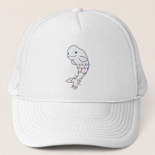 Beluga Whale Merry Christmas Winter Animals Whales Trucker Hat