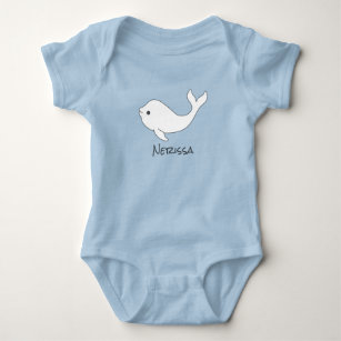 Beluga Whale Name  Baby Bodysuit
