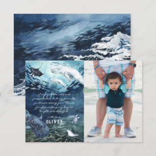 Beluga Whale Ocean Photo Thank You Card