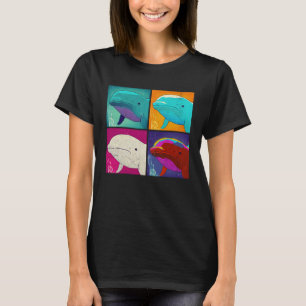 Beluga Whale Pop Illustration Colourful Animal Men T-Shirt