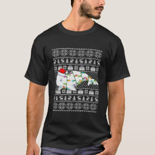 Beluga Whale Santa Ugly Beluga Whale T-Shirt