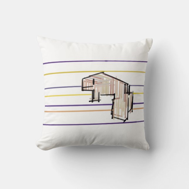Beluga whale summer joy throw pillow (Front)