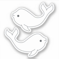 Beluga Whale Vinyl Stickers