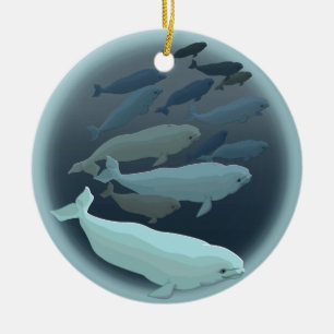Beluga Whales Ornament Personalized Whale Ornament