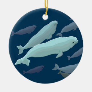 Beluga Whales Ornament Personalized Whale Ornament