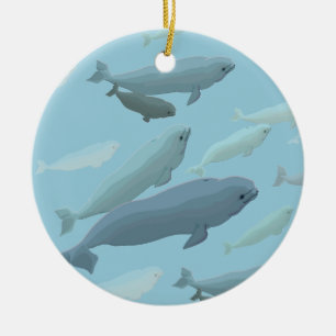 Beluga Whales Ornament Personalized Whale Ornament