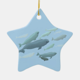 Beluga Whales Ornament Personalized Whale Ornament