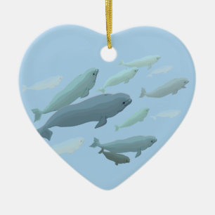 Beluga Whales Ornament Personalized Whale Ornament