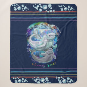 Beluga Whales Sherpa Blanket