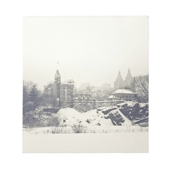 Belvedere Castle in the Winter in Central Park Notepad (Front)