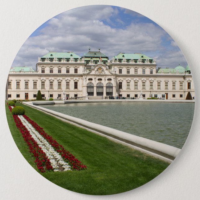 Belvedere Castle, Vienna Austria 6 Inch Round Button (Front)